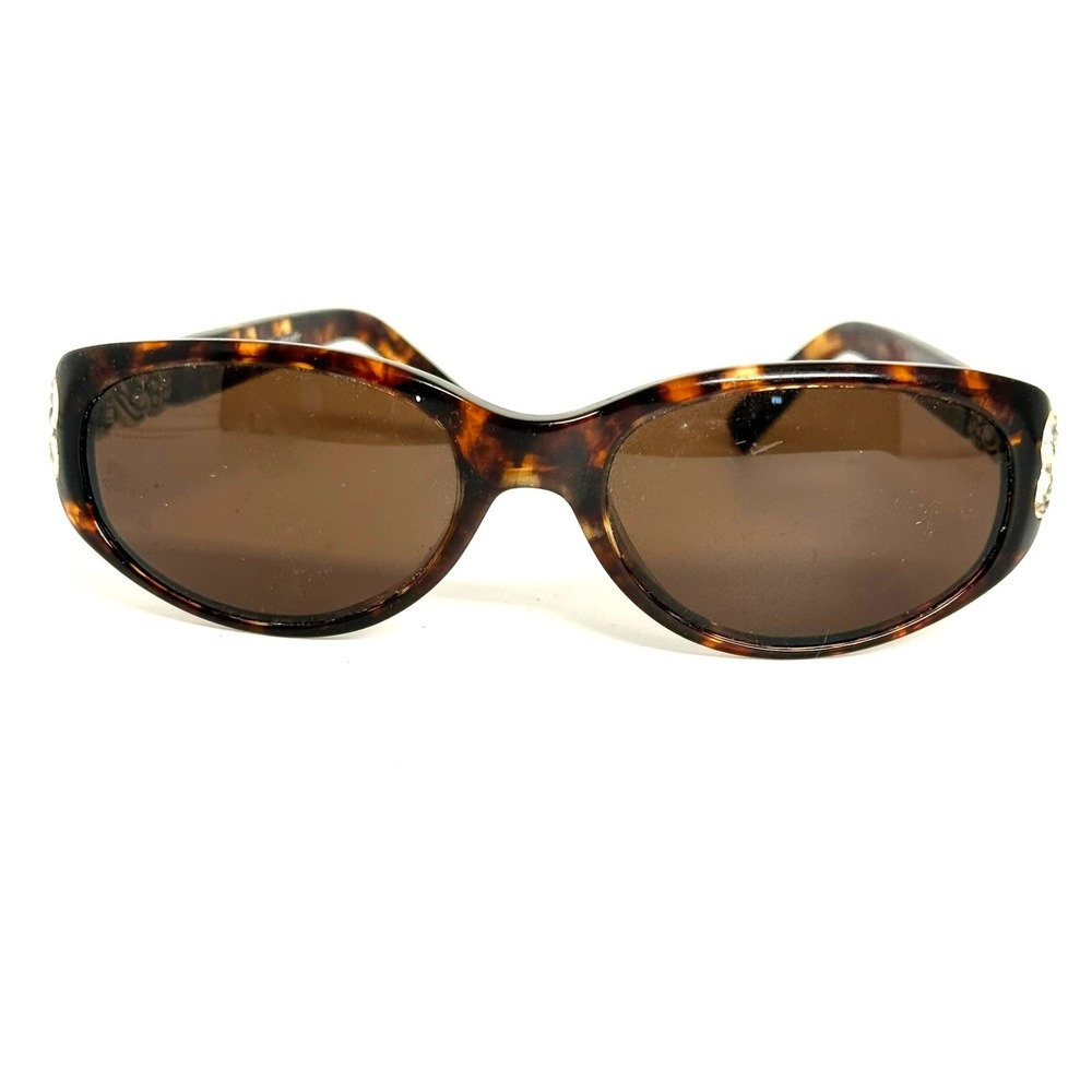 Brighton Sauri Dark Tortoise Shell Sunglasses Silver Celtic Heart Scrollwork